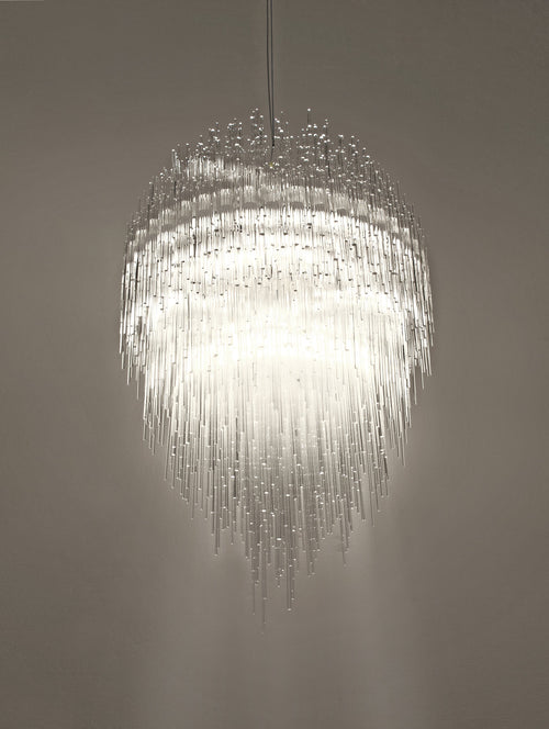 Naroaetix Chandelier Metal & Plexiglass 29.1"D