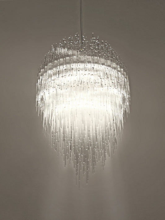 Naroaetix Chandelier Metal & Plexiglass 29.1"D