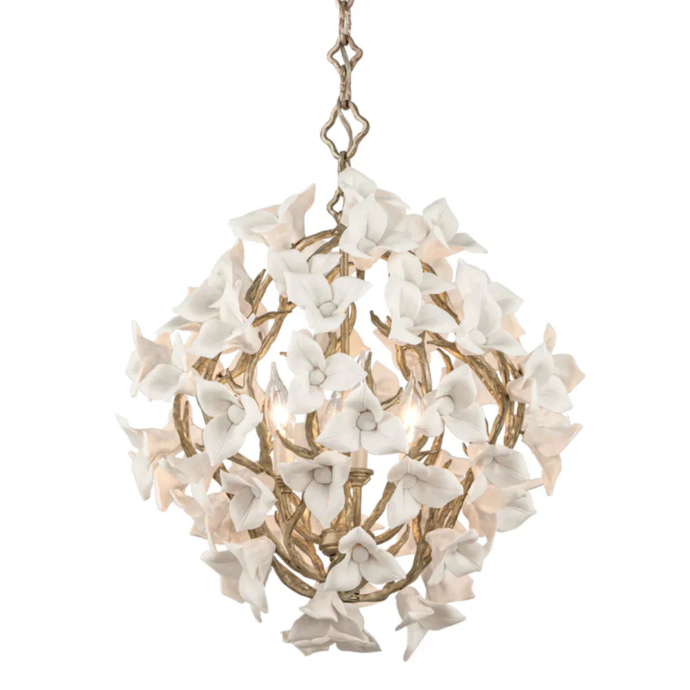 Modern Art Design Lily Ceramic Flower Chandelier for Low-ceiling