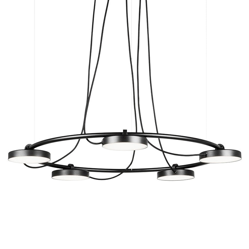 Avienar Round Pendant Light Metal & Acrylic 34.4"D