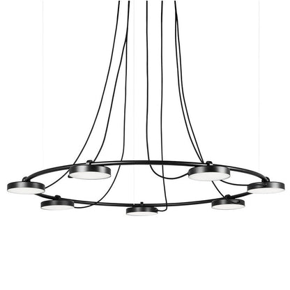 Avienar Round Pendant Light Metal & Acrylic 34.4"D