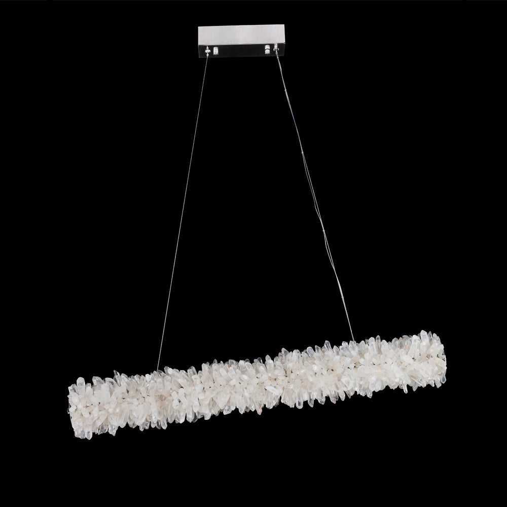 Cervine Linear Geode Quartz Crystal Pendant Light - Richardrider