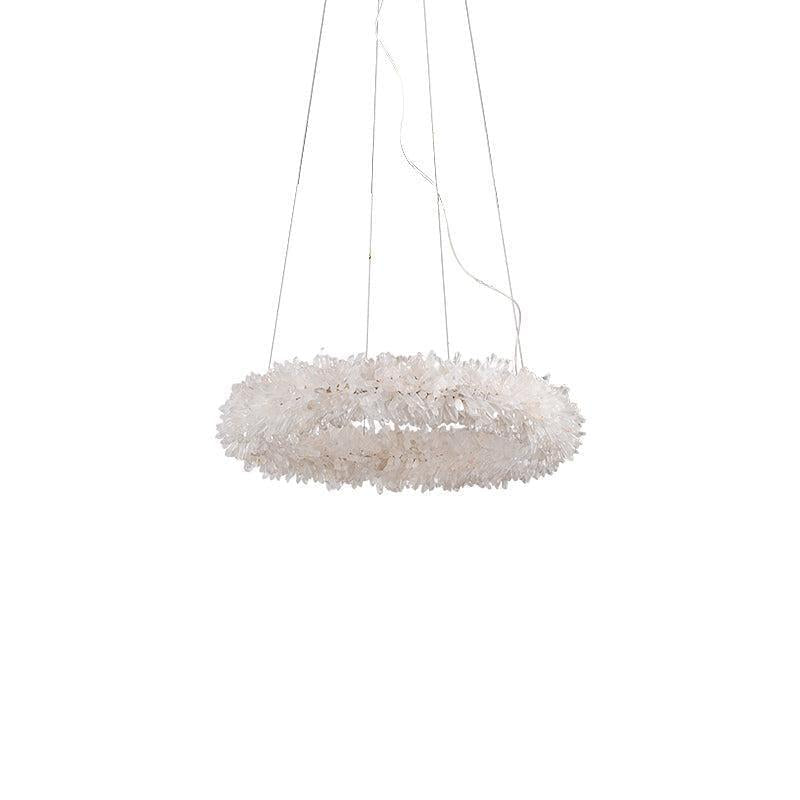 Small Round Luxury Rock Crystal Chandelier 23.6" D - Richardrider