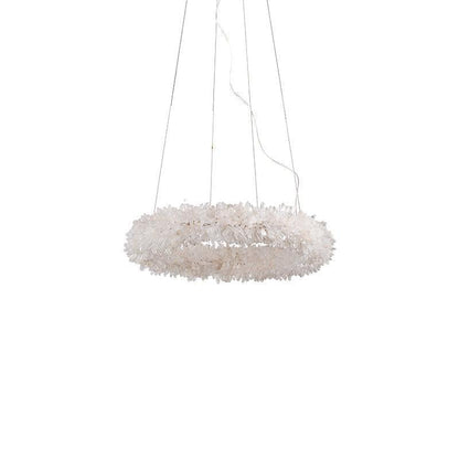 Small Round Luxury Rock Crystal Chandelier 23.6" D - Richardrider