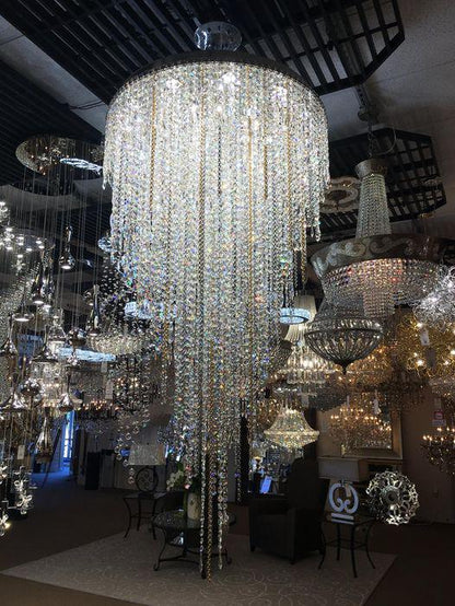 Modern Light Luxury Crystal Tassel Chandelier for Staircase/Living Room - Richardrider