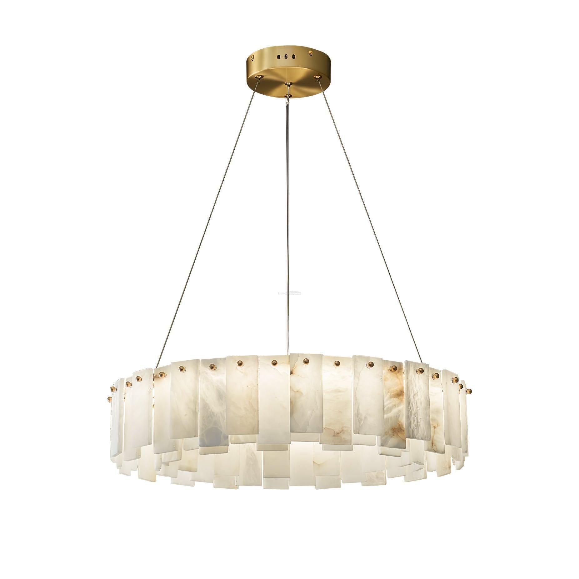 Halos Alabaster Round/Square Chandelier - Richardrider