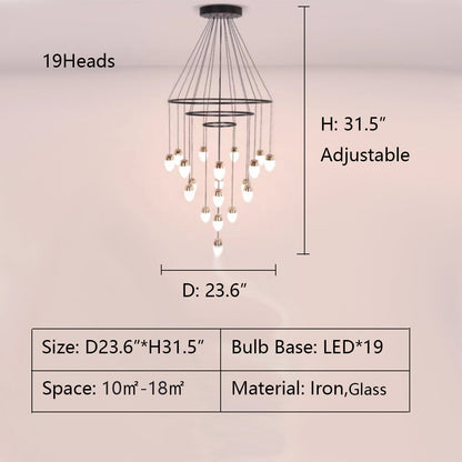 Extra Large Post-Modern Multi-tier Chandelier for High-ceiling Room/Stairs