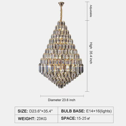 Staircase/Foyer Chandelier With High Clarity Crystals Luxury Ceiling Light - Richardrider
