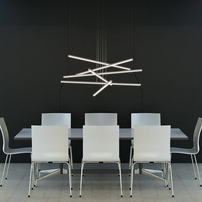 Helaster Chandelier Metal & Optical Acrylic 40"D