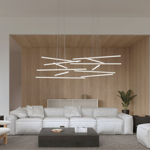 Helaster Chandelier Metal & Optical Acrylic 40"D