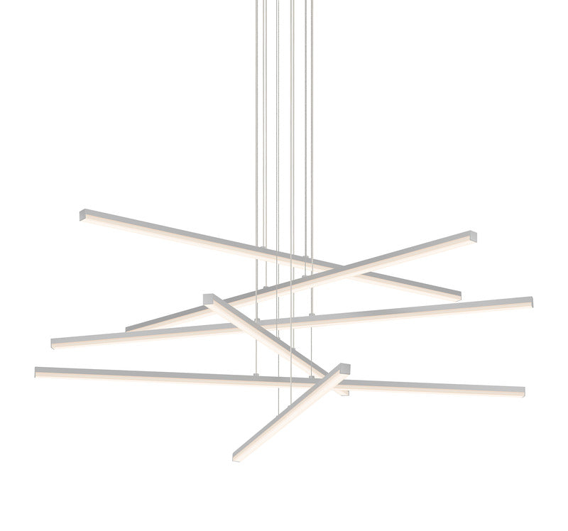 Helaster Chandelier Metal & Optical Acrylic 40"D