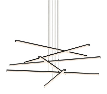Helaster Chandelier Metal & Optical Acrylic 40"D