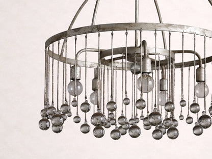 Aubrey Round Chandelier in Silver