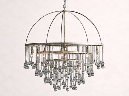 Aubrey Round Chandelier in Silver