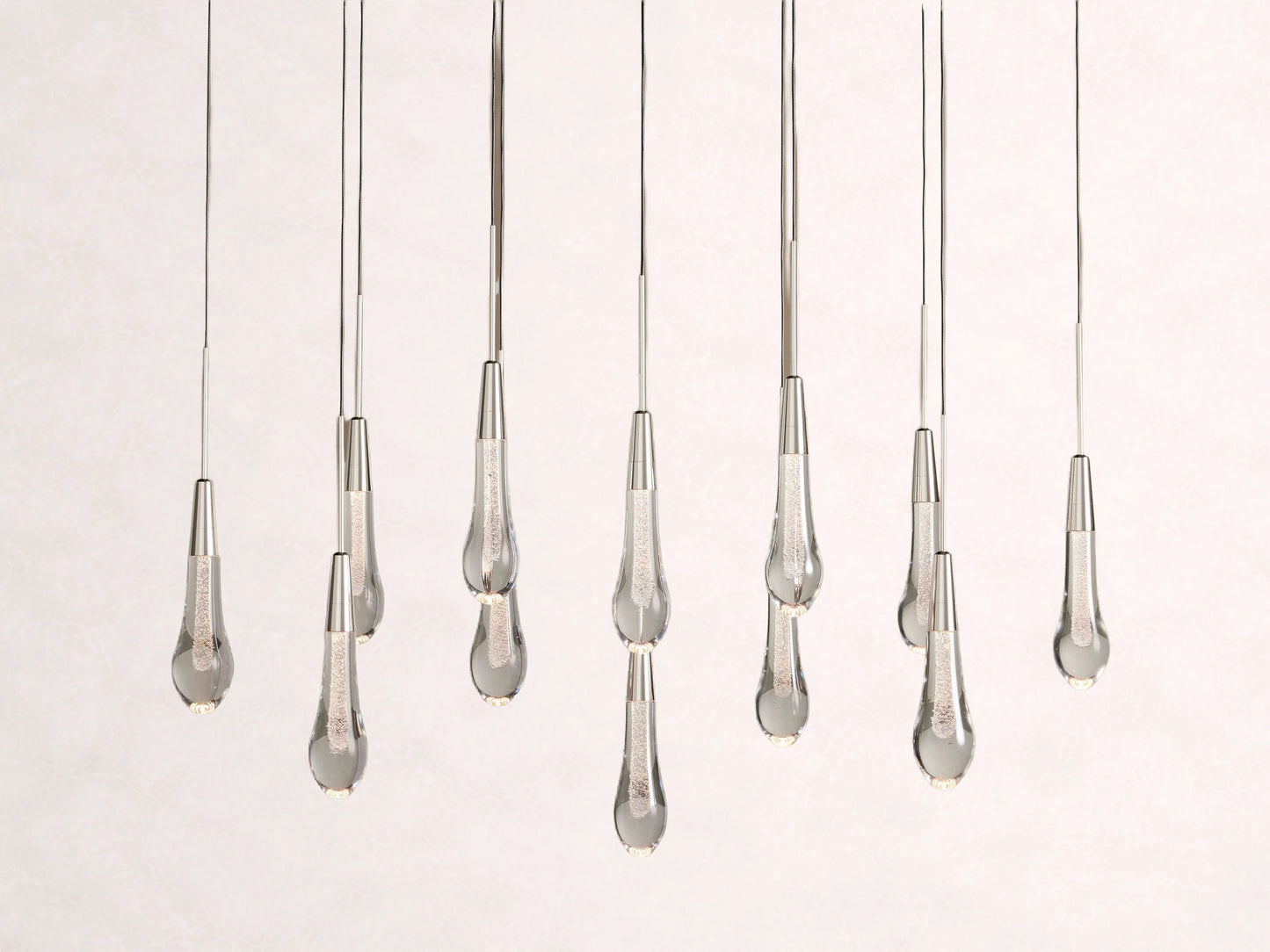 Soltaire Crystal Linear Chandelier 37" 50" 60" 70" 87" 120"W