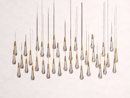 Soltaire Crystal Linear Chandelier 37" 50" 60" 70" 87" 120"W