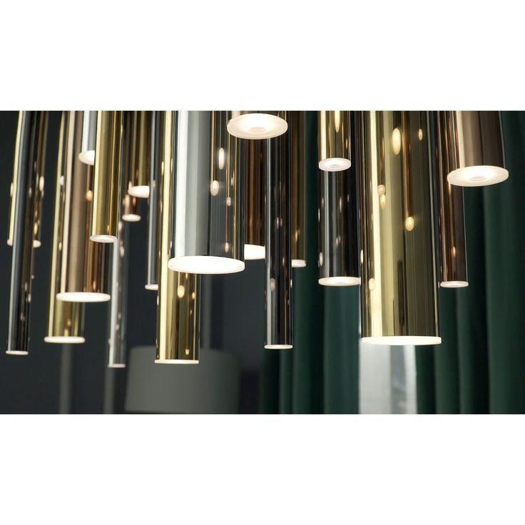 Brillia Round Two-Tone Tubular Pendant Light Chandelier - Richardrider