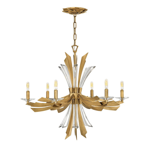 Vereiwyn Chandelier Steel & Crystal Accents 29.25"W x 29.25"D