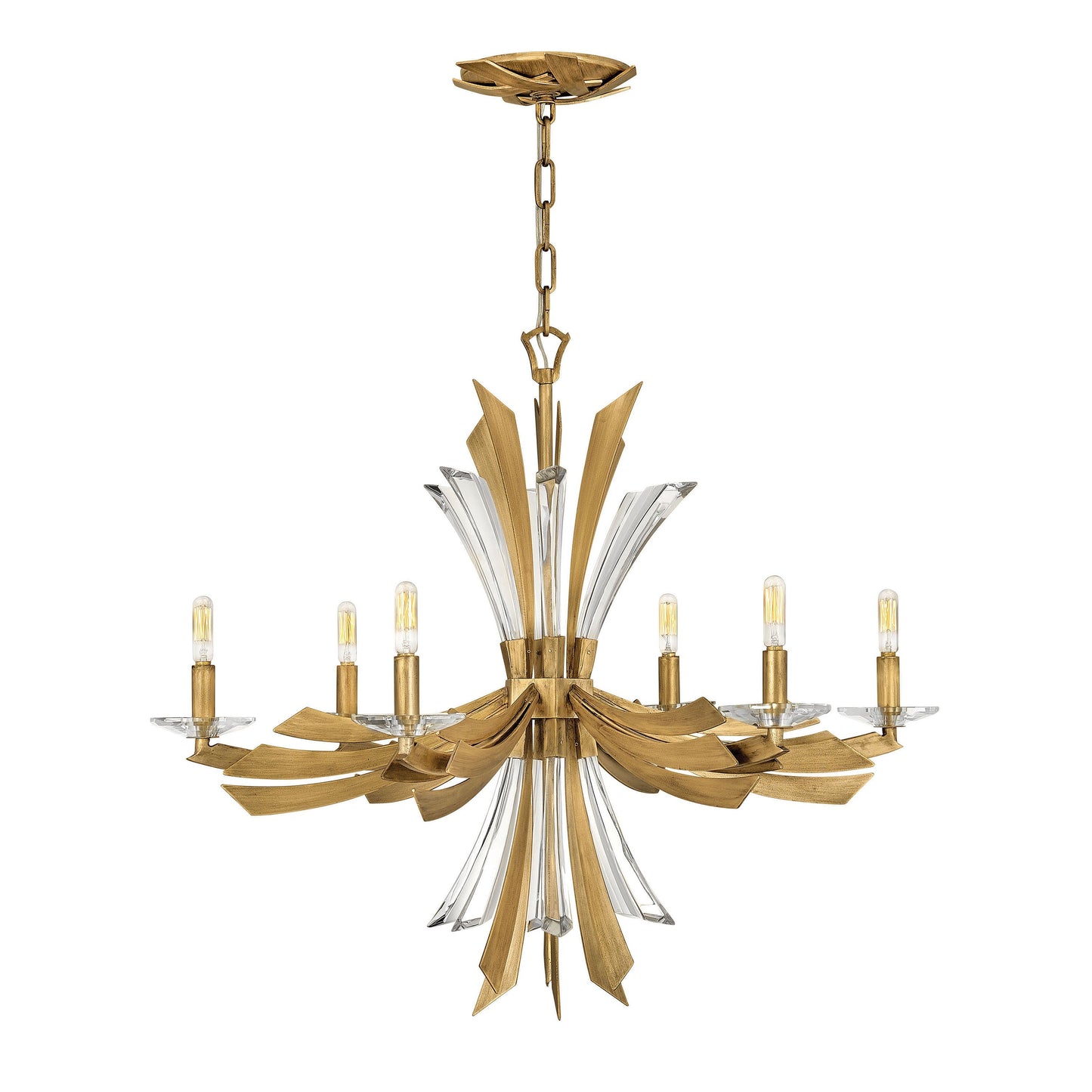 Vereiwyn Chandelier Steel & Crystal Accents 29.25"W x 29.25"D