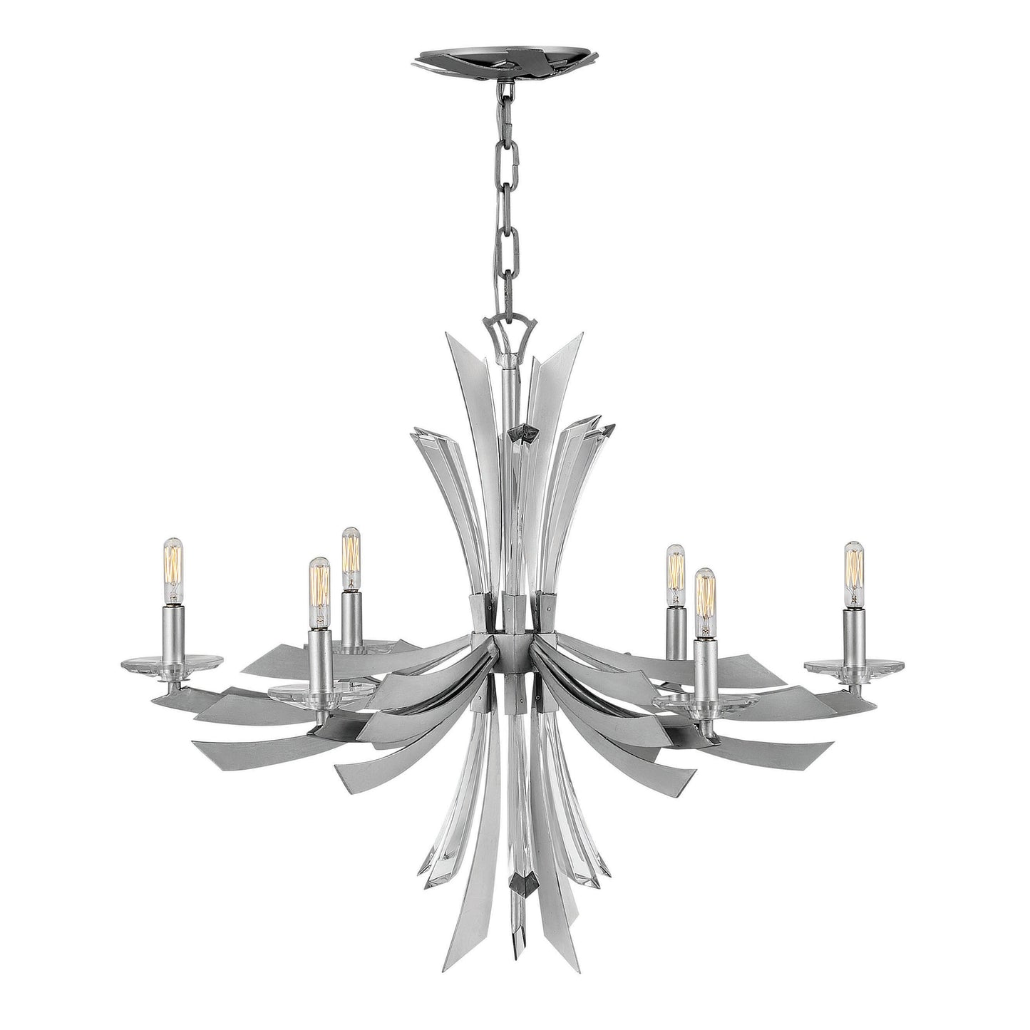 Vereiwyn Chandelier Steel & Crystal Accents 29.25"W x 29.25"D