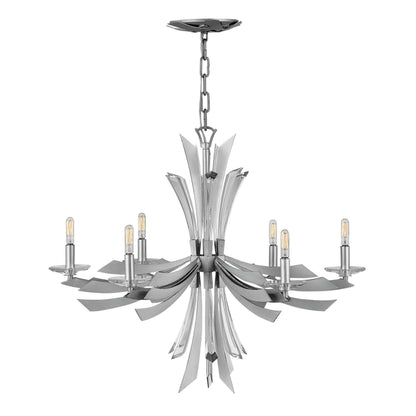 Vereiwyn Chandelier Steel & Crystal Accents 29.25"W x 29.25"D