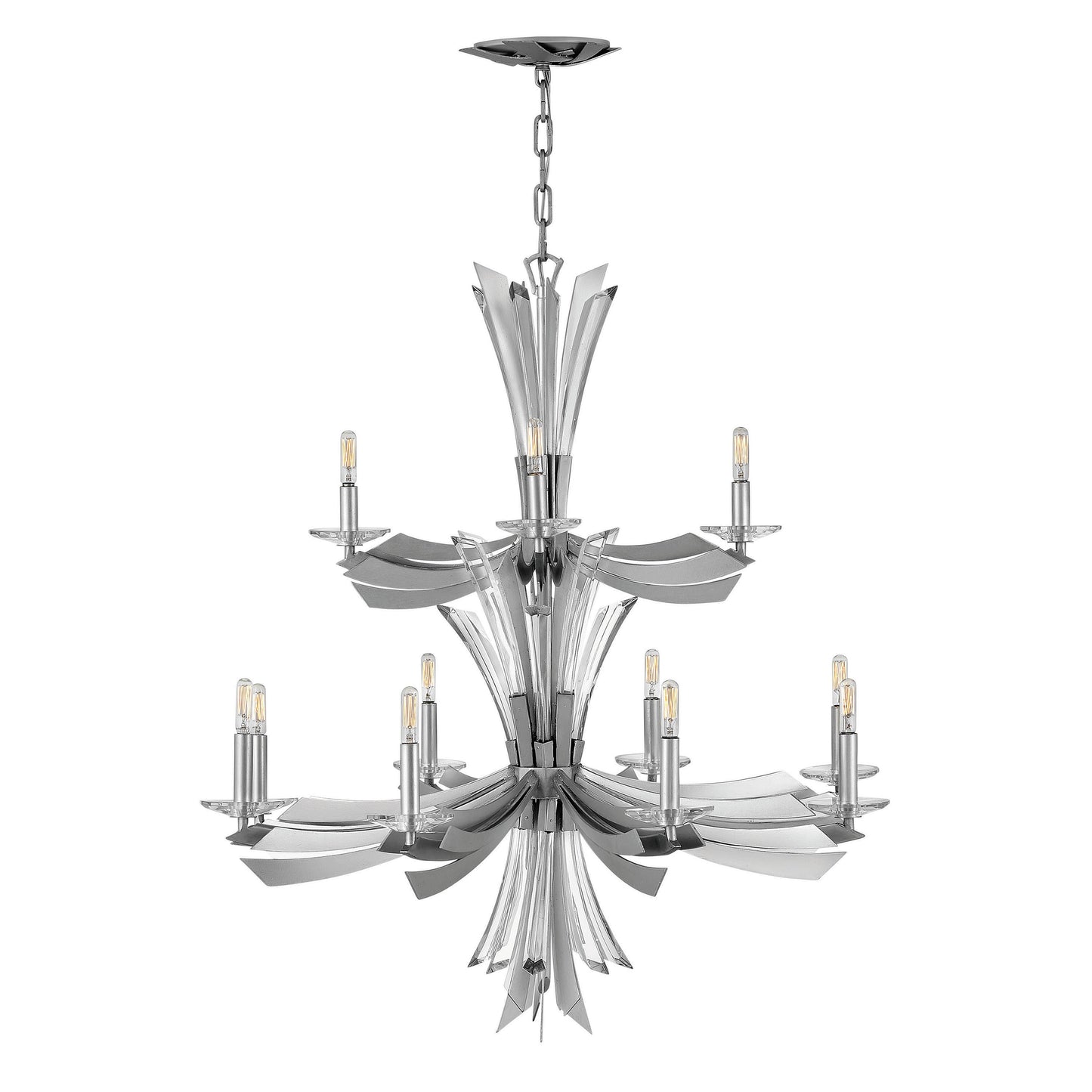 Vereiwyn Chandelier Steel & Crystal Accents 29.25"W x 29.25"D