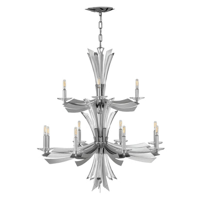 Vereiwyn Chandelier Steel & Crystal Accents 29.25"W x 29.25"D