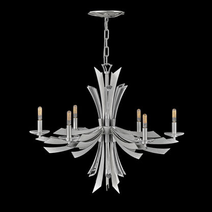 Vereiwyn Chandelier Steel & Crystal Accents 29.25"W x 29.25"D
