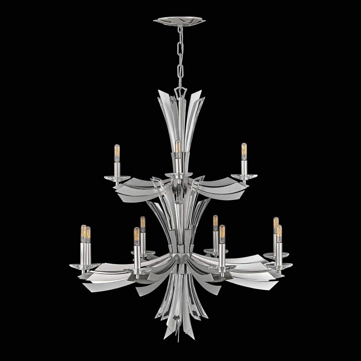 Vereiwyn Chandelier Steel & Crystal Accents 29.25"W x 29.25"D