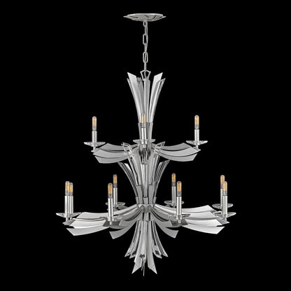 Vereiwyn Chandelier Steel & Crystal Accents 29.25"W x 29.25"D