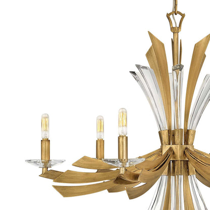 Vereiwyn Chandelier Steel & Crystal Accents 29.25"W x 29.25"D