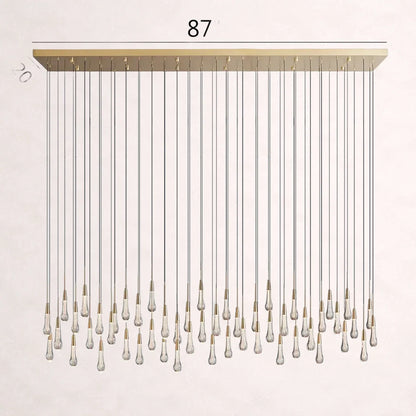 Soltaire Crystal Linear Chandelier 37" 50" 60" 70" 87" 120"W