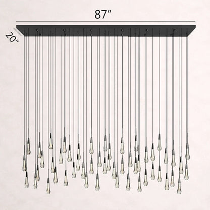 Soltaire Crystal Linear Chandelier 37" 50" 60" 70" 87" 120"W