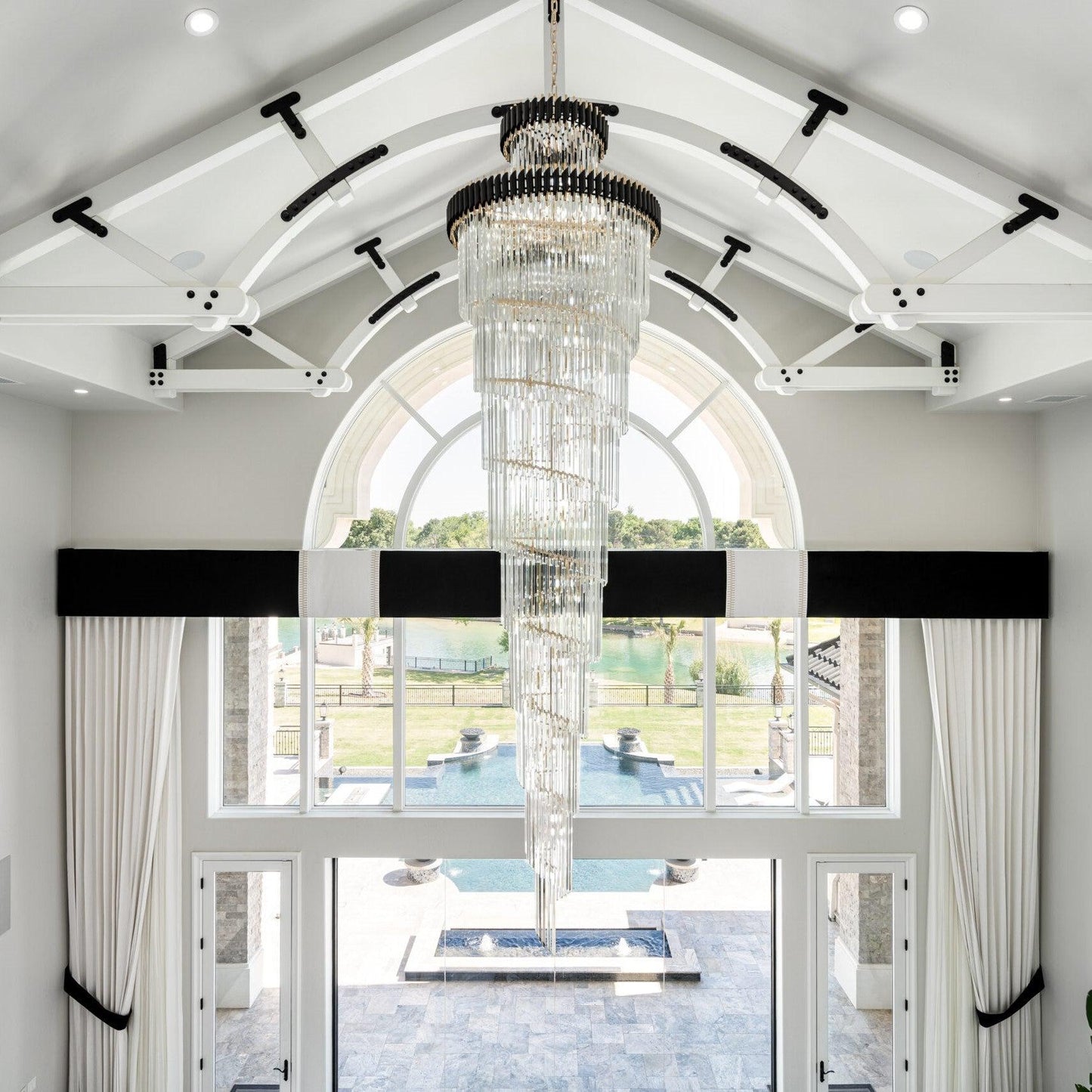 Spiral Crystal Chandelier For Foyer/ Staircase - Richardrider