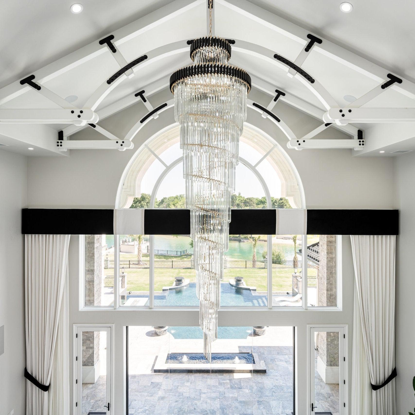 Spiral Crystal Chandelier For Foyer/ Staircase - Richardrider