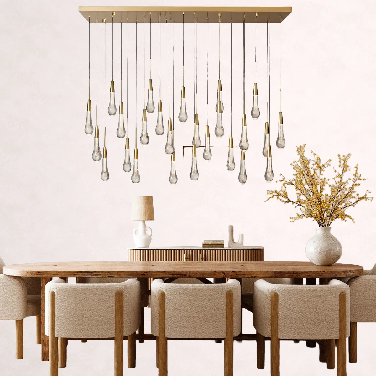 Soltaire Crystal Linear Chandelier 37" 50" 60" 70" 87" 120"W