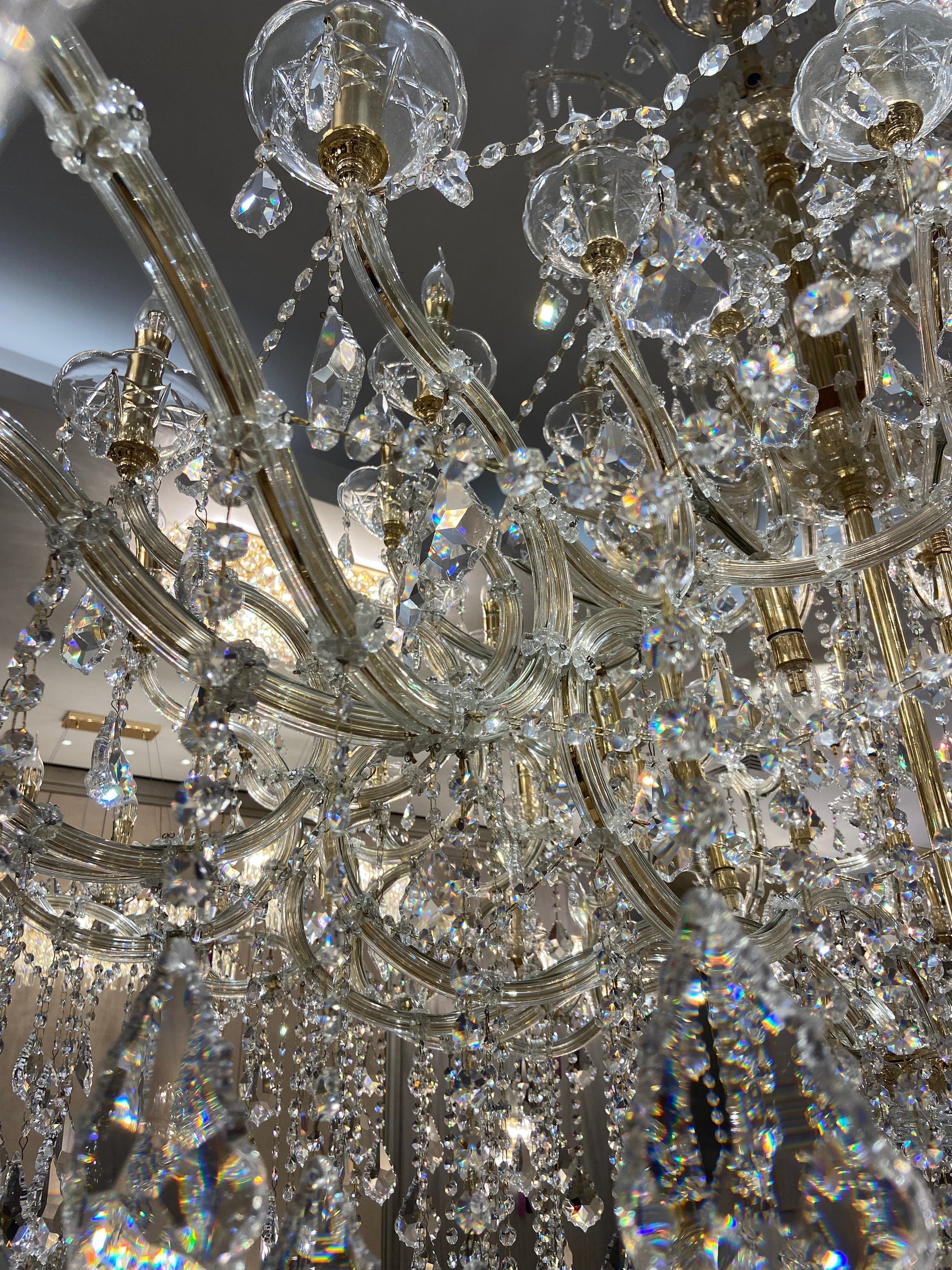 Extra Large Elegant Crystal Chandelier in Branch Style with Candle Layers for Stairs Living Room and Foyer - Richardrider