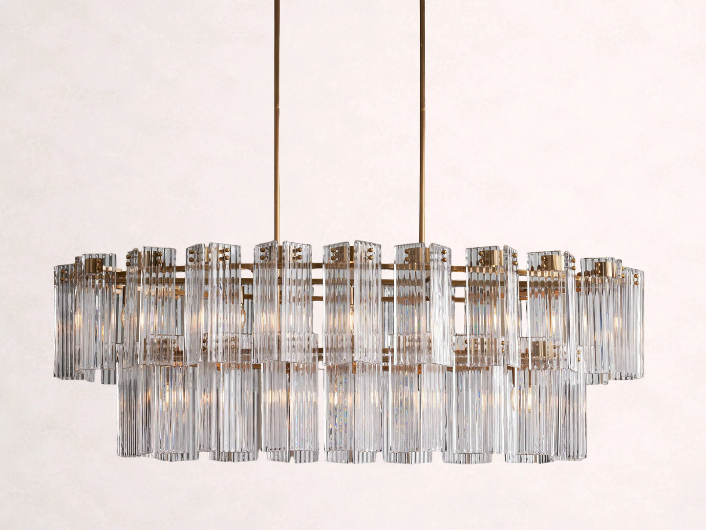 Delsie Oval Tiered Chandelier 63'' 72"W