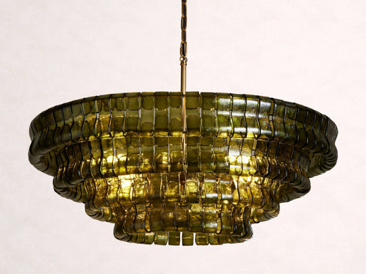 Ghiaccio Glass Round Chandelier