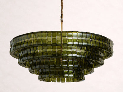 Ghiaccio Glass Round Chandelier