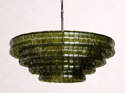 Ghiaccio Glass Round Chandelier