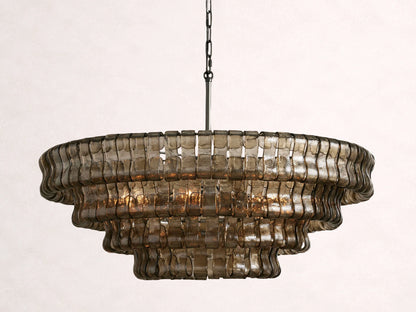 Ghiaccio Glass Round Chandelier