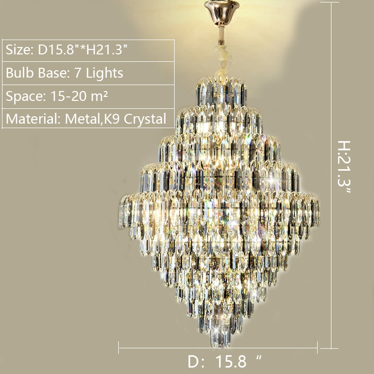 Extra Large Foyer Decorative Crystal Lighting Fixture Living Room Crystal Chandelier For Entryway Staircase - Richardrider