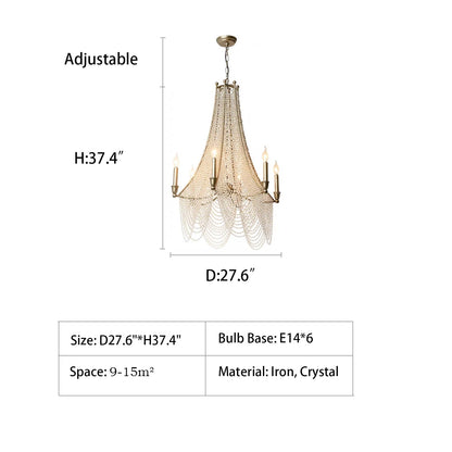 Extra Large European Crystal Beaded Chandelier Candle Light for Stairs / Duplex / Villa - Richardrider