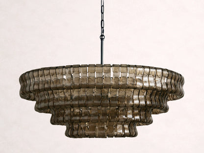 Ghiaccio Glass Round Chandelier