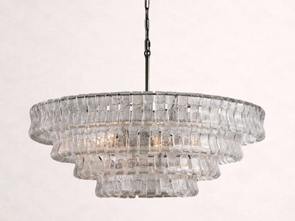 Ghiaccio Glass Round Chandelier