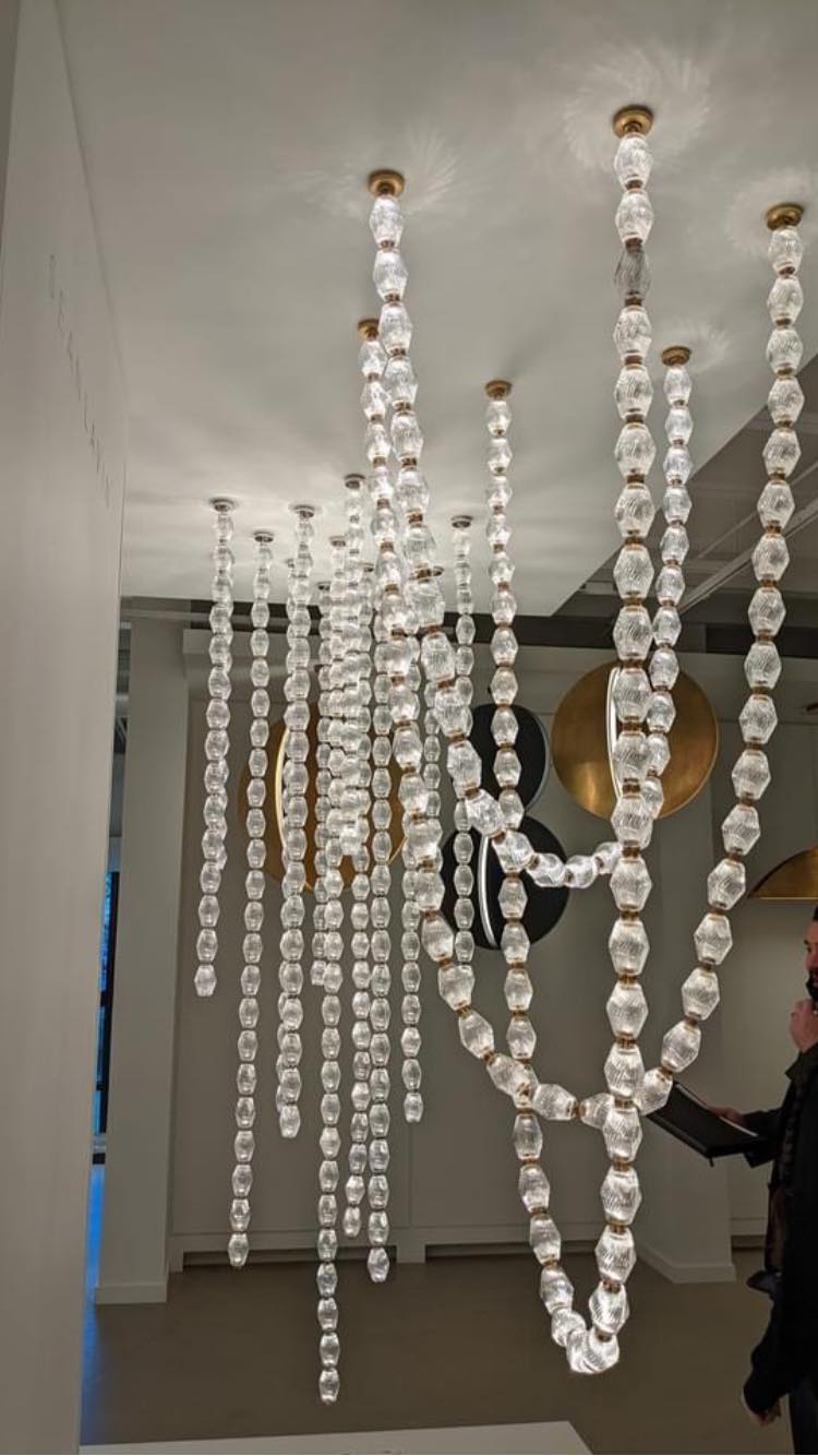 Creative Glass Pearl Necklace Pendnat Chandelier for Living/Dining Room/Staircase - Richardrider