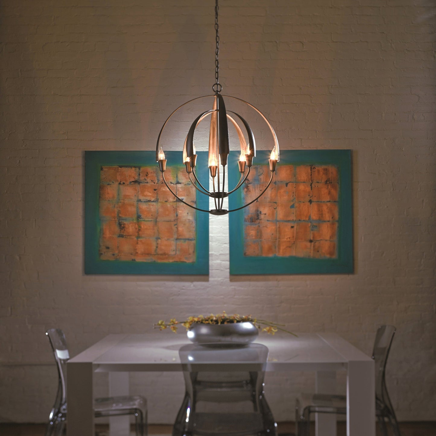 Avievyn Double Chandelier Metal 25.4"D