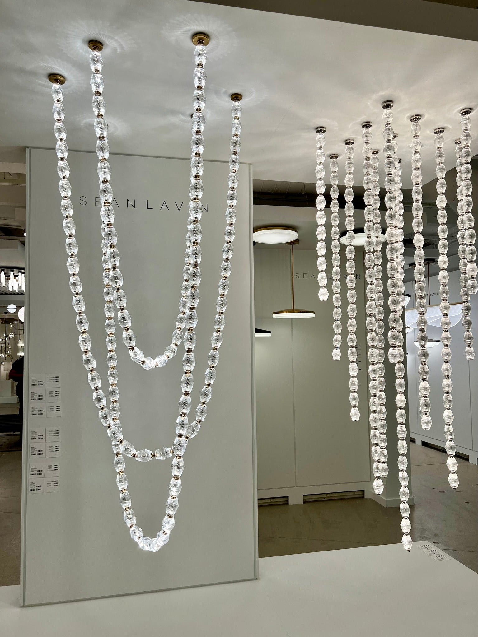 Creative Glass Pearl Necklace Pendnat Chandelier for Living/Dining Room/Staircase - Richardrider