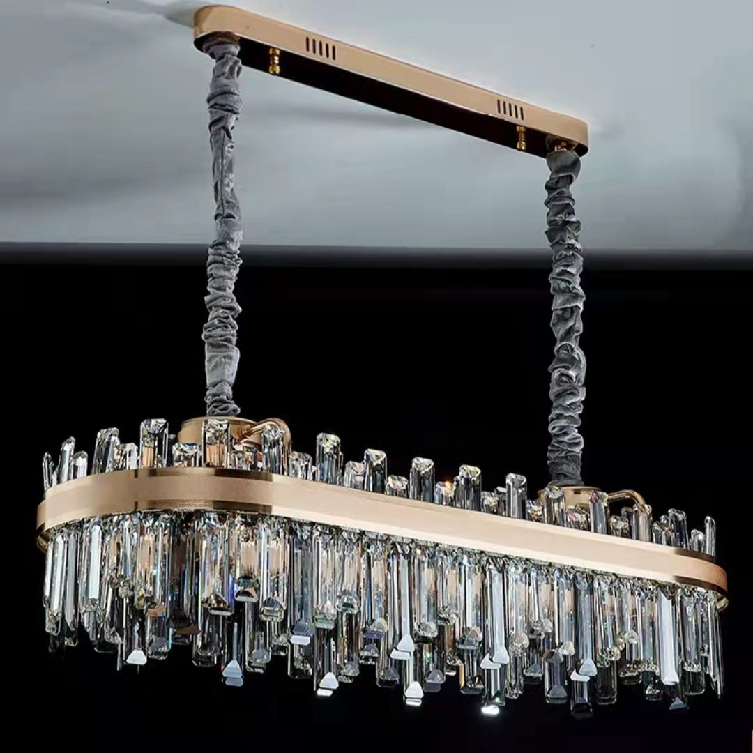 Modern Round/Rectangular Crystal Chandelier Collection For Living Room/Hallway/Dining/Bedroom